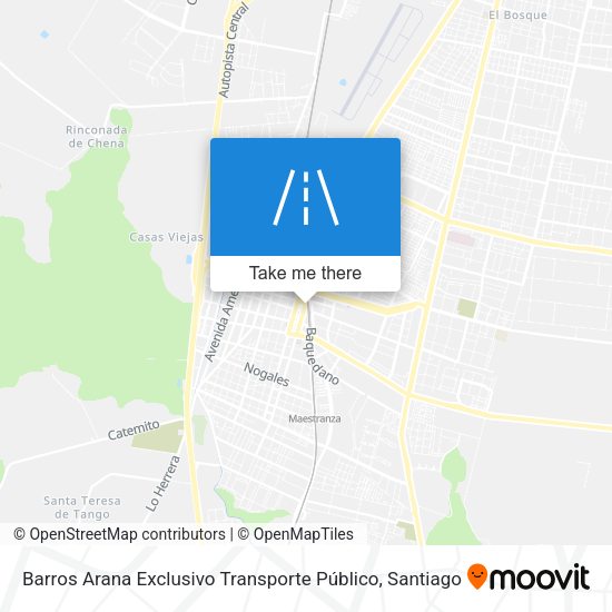 Barros Arana Exclusivo Transporte Público map