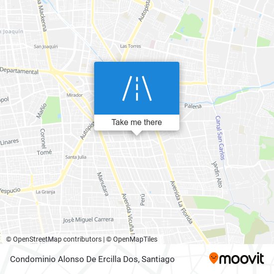 Mapa de Condominio Alonso De Ercilla Dos