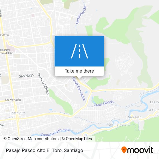 Pasaje Paseo Alto El Toro map