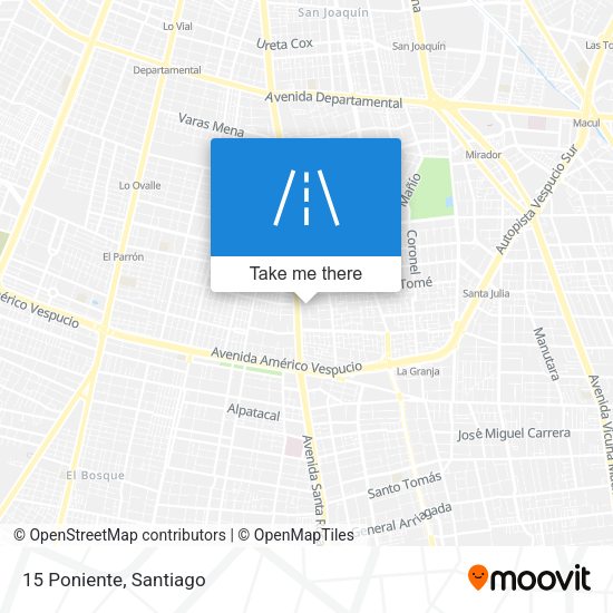 Mapa de 15 Poniente