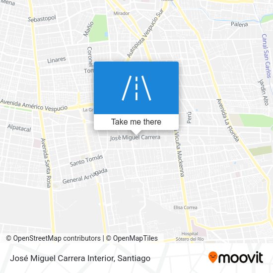 José Miguel Carrera Interior map