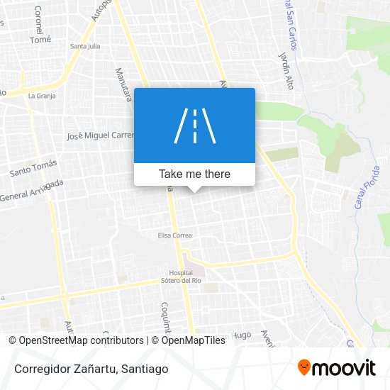 Corregidor Zañartu map