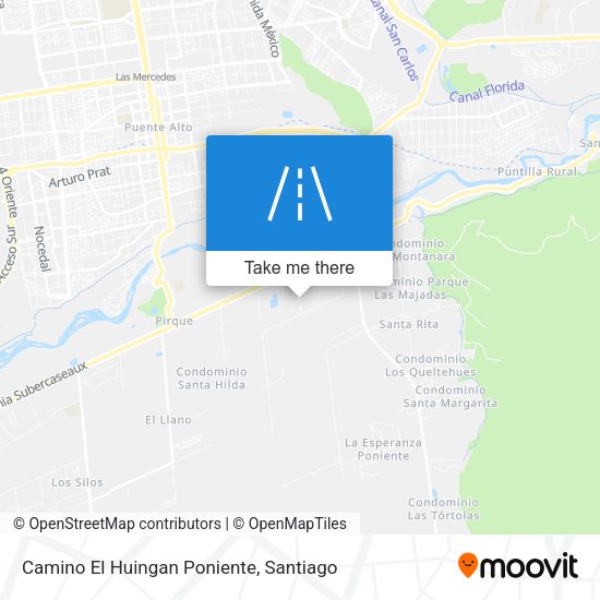Camino El Huingan Poniente map