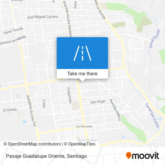 Pasaje Guadalupe Oriente map