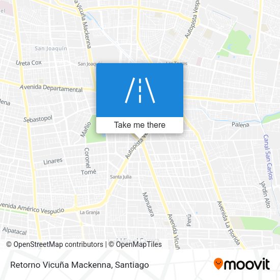 Mapa de Retorno Vicuña Mackenna