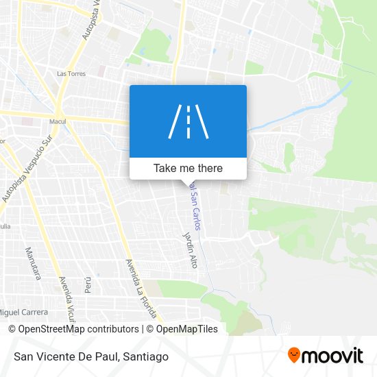 Mapa de San Vicente De Paul