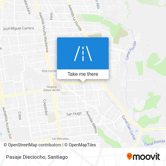 Mapa de Pasaje Dieciocho