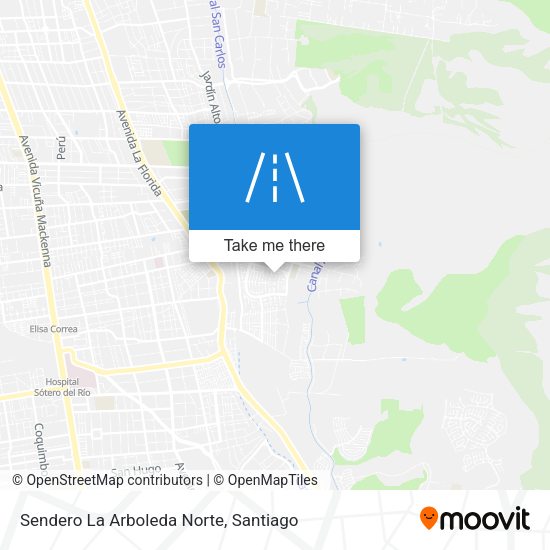 Sendero La Arboleda Norte map