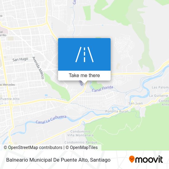 Mapa de Balneario Municipal De Puente Alto