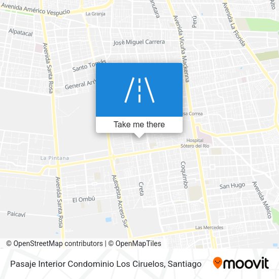 Mapa de Pasaje Interior Condominio Los Ciruelos