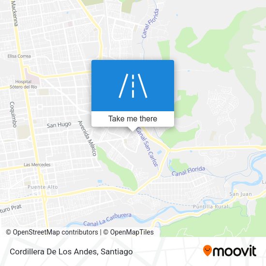 Cordillera De Los Andes map