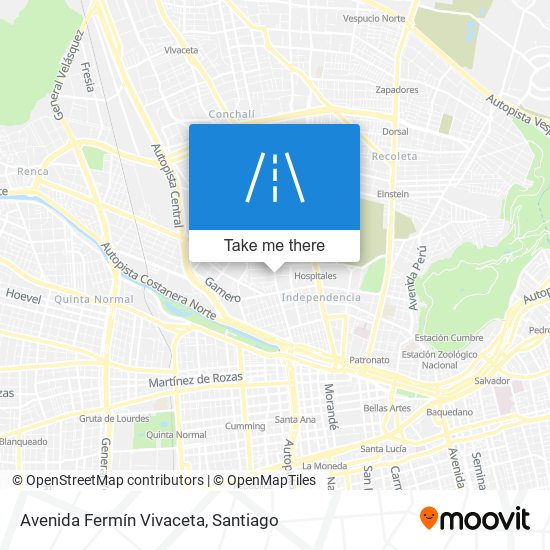 Avenida Fermín Vivaceta map