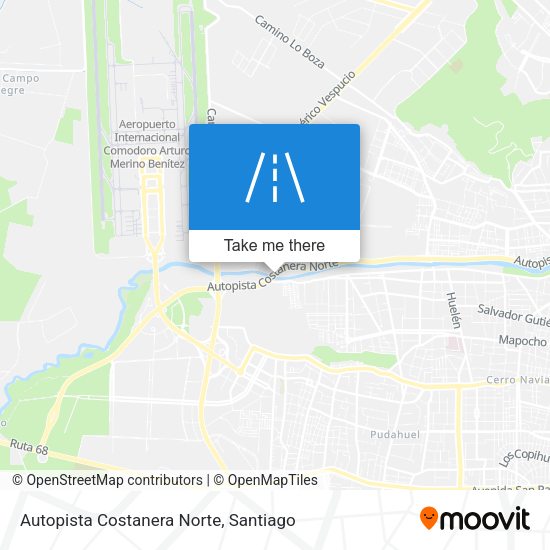 Autopista Costanera Norte map
