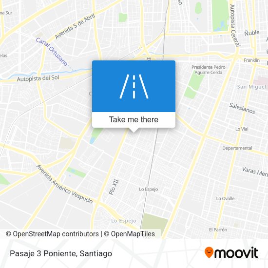 Mapa de Pasaje 3 Poniente