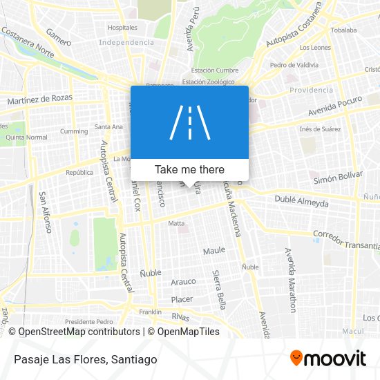 Mapa de Pasaje Las Flores