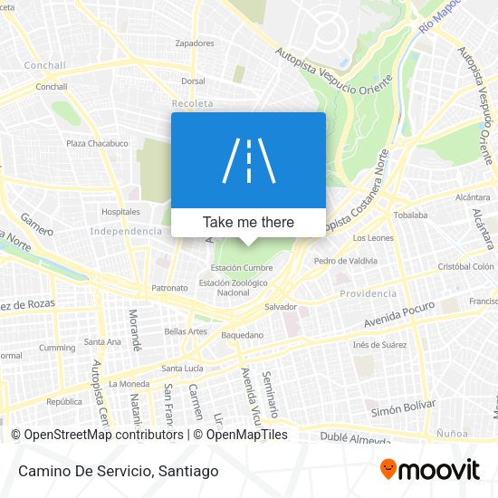 Mapa de Camino De Servicio