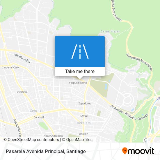 Pasarela Avenida Principal map