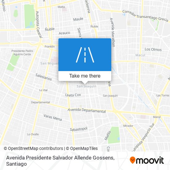 Avenida Presidente Salvador Allende Gossens map