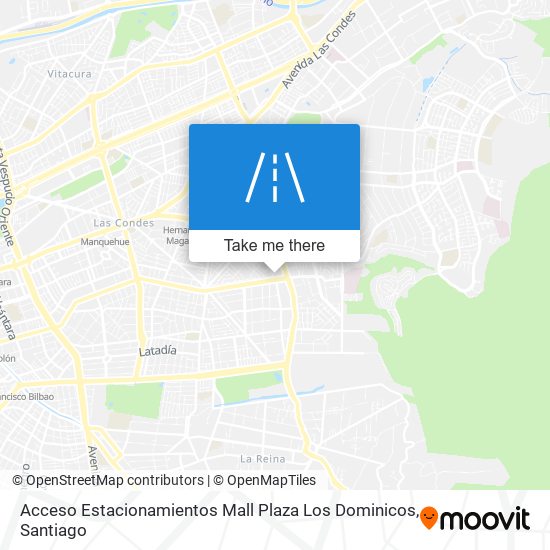 Mapa de Acceso Estacionamientos Mall Plaza Los Dominicos