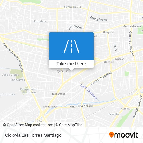 Mapa de Ciclovia Las Torres