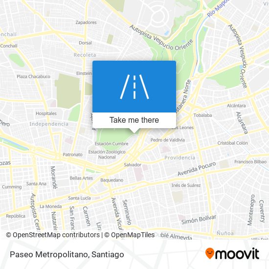 Mapa de Paseo Metropolitano