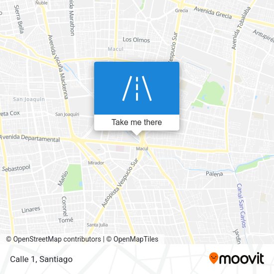 Calle 1 map