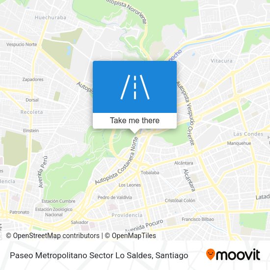 Paseo Metropolitano Sector Lo Saldes map