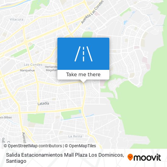 Salida Estacionamientos Mall Plaza Los Dominicos map