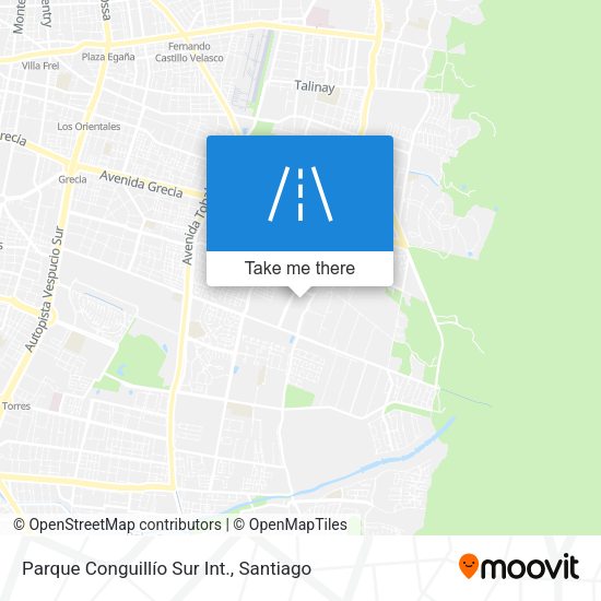 Parque Conguillío Sur Int. map