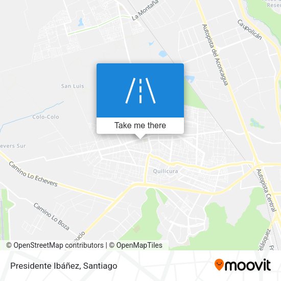 Presidente Ibáñez map