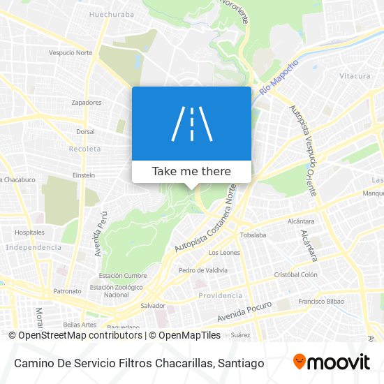 Mapa de Camino De Servicio Filtros Chacarillas