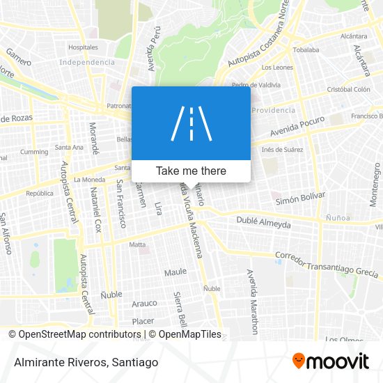 Mapa de Almirante Riveros