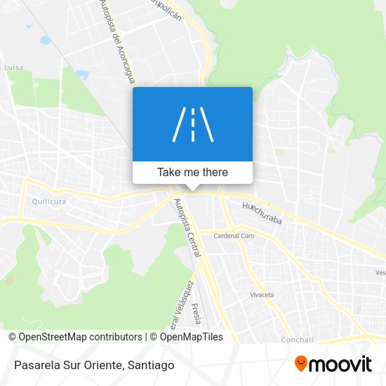 Pasarela Sur Oriente map