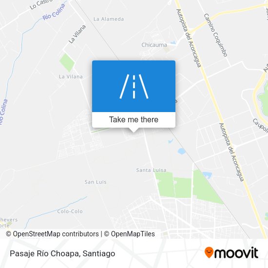 Pasaje Río Choapa map