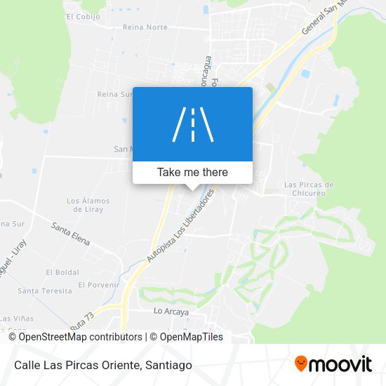 Calle Las Pircas Oriente map