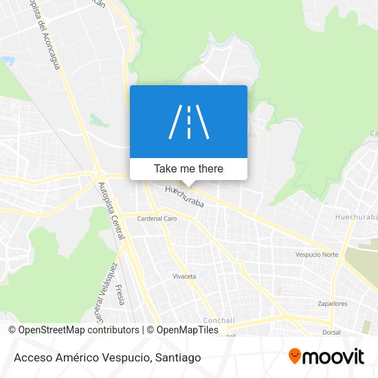 Mapa de Acceso Américo Vespucio