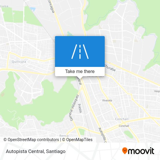 Mapa de Autopista Central