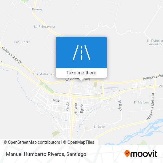 Manuel Humberto Riveros map