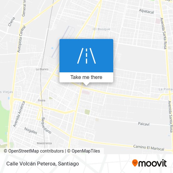 Calle Volcán Peteroa map