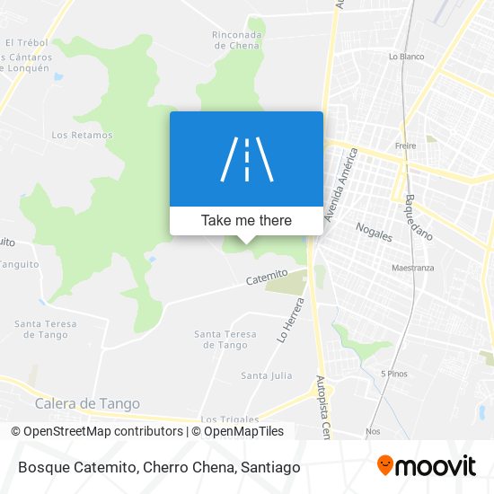 Bosque Catemito, Cherro Chena map
