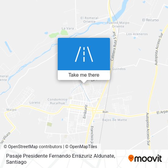 Pasaje Presidente Fernando Errázuriz Aldunate map