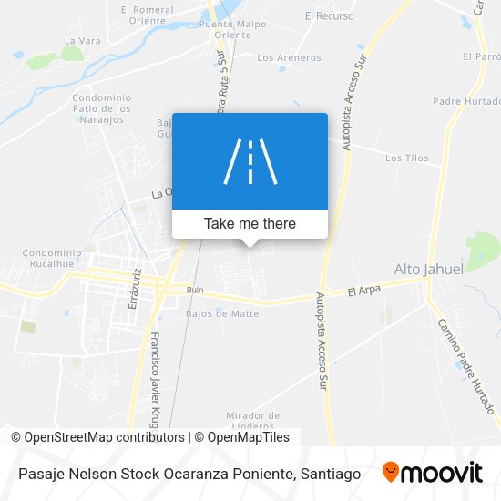 Mapa de Pasaje Nelson Stock Ocaranza Poniente