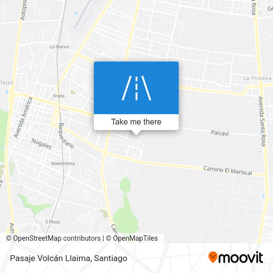 Mapa de Pasaje Volcán Llaima