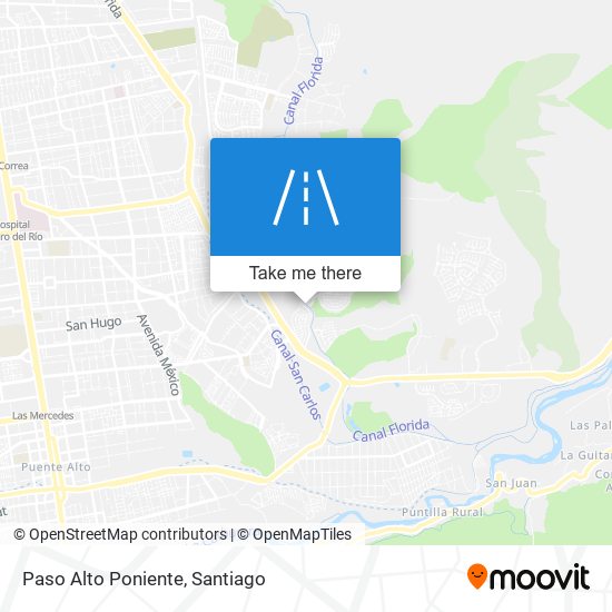 Paso Alto Poniente map