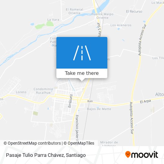 Pasaje Tulio Parra Chávez map