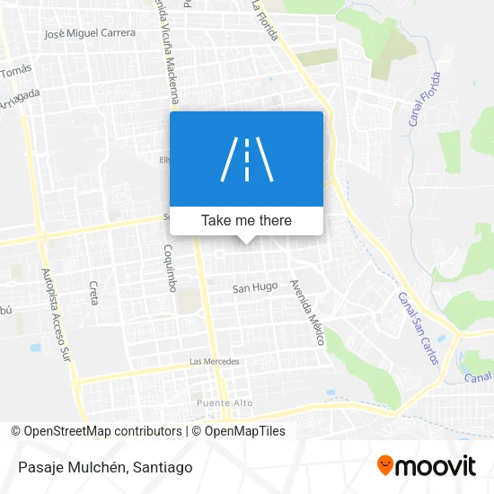 Mapa de Pasaje Mulchén