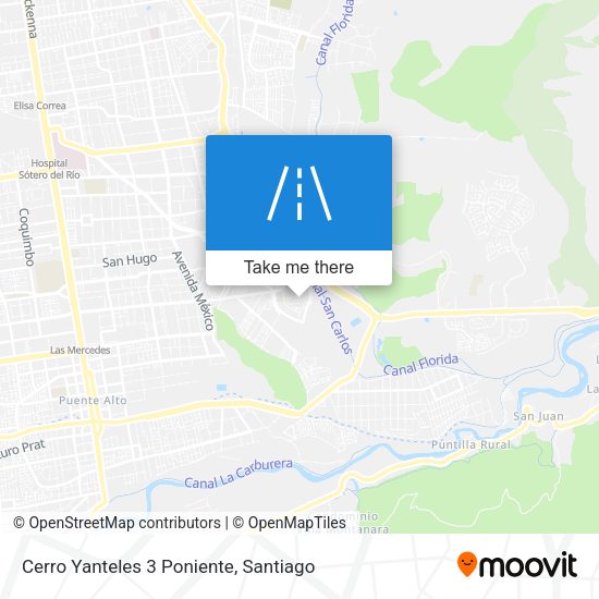 Mapa de Cerro Yanteles 3 Poniente
