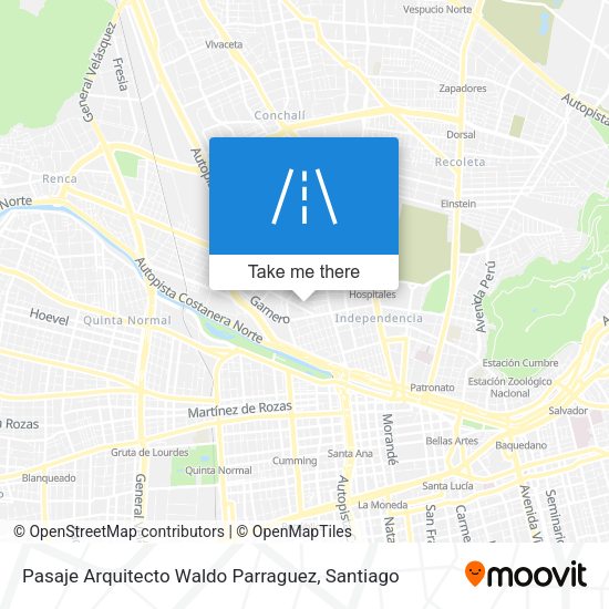 Mapa de Pasaje Arquitecto Waldo Parraguez