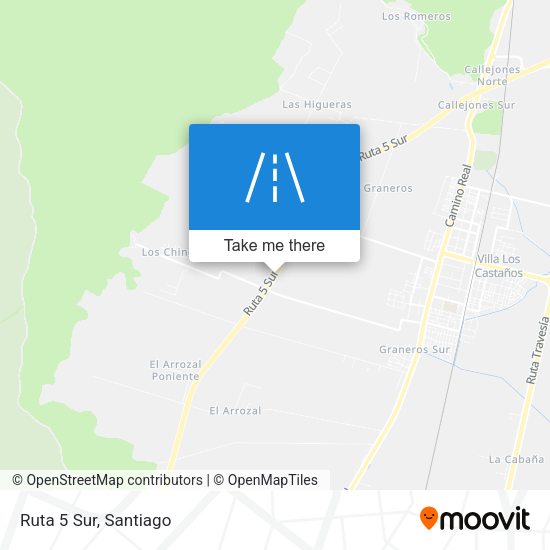 Mapa de Ruta 5 Sur