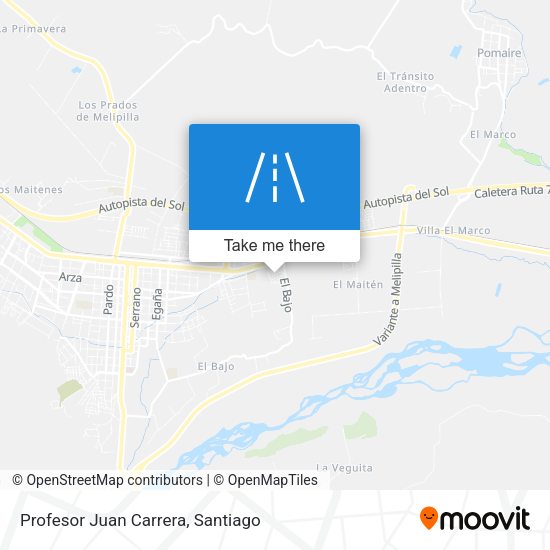 Profesor Juan Carrera map